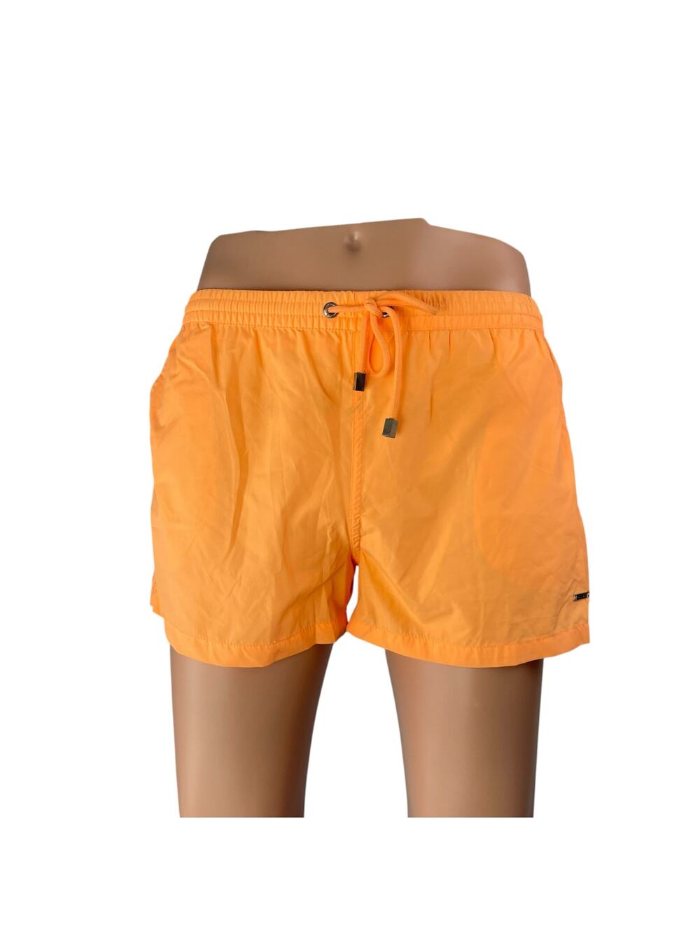 Zara Men's Orange High Waisted Drawstring Elastic Waist Mini Boxer Shorts Size M